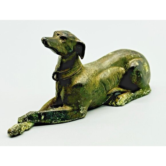Jennings Brothers Other - Antique Jennings Brothers Greyhound Whippet Dog Figurine Metal 5 inch